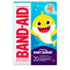 Marca BAND-AID® Venditas con imágenes de Baby Shark, 20 unidades, frente del paquete
