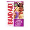 Marca BAND-AID(R) Venditas con imágenes de Disney Princesses, 20 unidades, reverso del paquete con Rapunzel y Moana