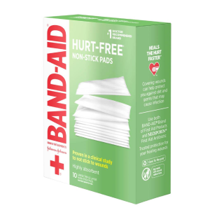 Marca BAND-AID® Almohadillas no adhesivas HURT-FREE®