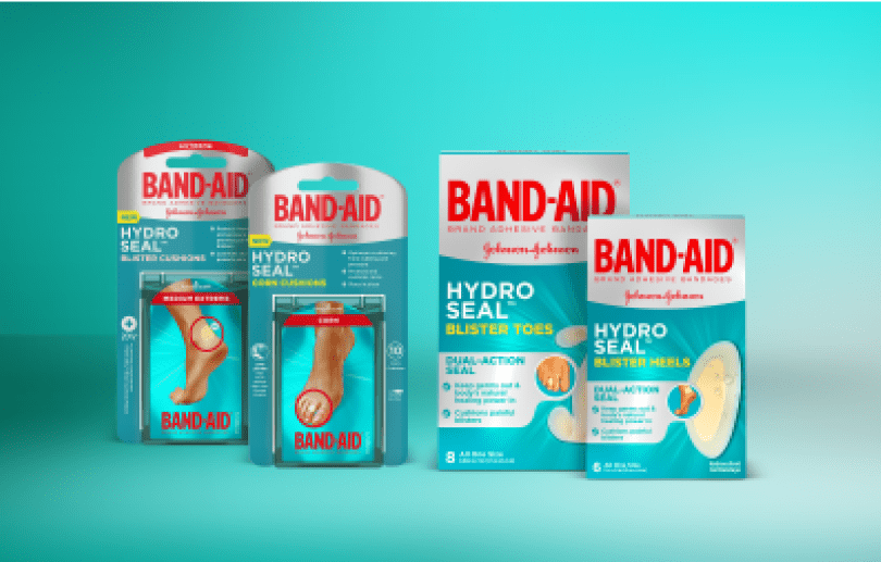 Variedad de Marca BAND-AID® Productos para el cuidado de los pies y las ampollas